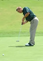 Sophomore Garrett Osborn fired a spring-best 71 on Sunday. Photo by Ashley Fleming.