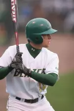 Senior Seth Rollin homered, tripled and drove in three runs Friday night. Photo by Ashley Fleming.