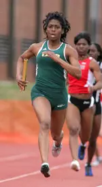 Senior Elace Minnifield led the Blazers' mile relay team as they turned in the second-fstest time in school history.