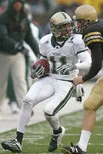 Wide receiver Reggie Lindsey and the Blazers dressed in full pads for the first time Wednesday. Photo by Ashley Fleming.
