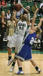 Carmen Guzman leads the Blazers with 15.5 points per contest