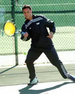 Sebastian Falk provided the Blazers with one of their singles victory Saturday vs. Auburn.