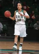 Senior Carmen Guzman tallied 29 points and 12 boards against Marshall.