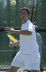 Senior Hans Spangenberg lost a tight three-setter Friday in his first round singles match.
