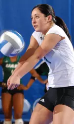 Senior Brianna Galvin had 26 digs against Tulsa.