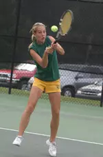 Julia von Samson won in straight sets at No. 3 singles.