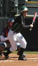 Lindsay Stanley broke the single-season hit record with her 64th hit of the season against Mississippi State.
