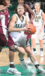 Senior Diamond Rogers had nine points and seven rebounds in UAB's loss to Mississippi State.