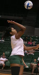 Lilly Domingos finished with 12 kills and eight blocks.