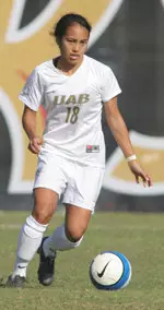 Sophomore Marie Yempuku and the Blazers fell to UTEP, 2-1, Sunday afternoon.
