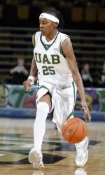 Senior Britney Jones and the Blazers host Montevallo in an exhibition game Saturday evening at Bartow Arena.