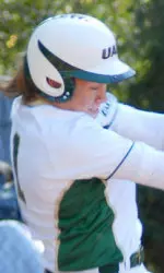 Andrea Rogers drove in three Blazers' runs in their loss to Sacramento State.