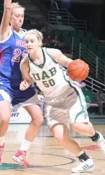 Sophomore Amanda Scott and UAB will host UCF Thursday evening.