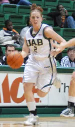 Freshman Amanda Peterson hit-4-of-4 from beyond the arc for 12 points against UCF.