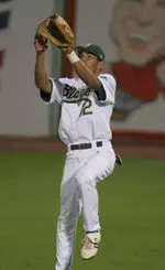Brint Hardy hit his first home run as a Blazer against UH-Hilo.