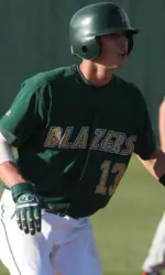 Austin Taylor drove in the Blazers' lone run in game one.