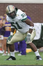 Senior linebacker Joe Henderson and the Blazers get ready for their first practice of the 2008 season Monday.