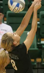 Alison Woods is averaging 9.91 assists per set in her freshman campaign.