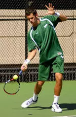 Newcomer Danny Manlow won twice in singles on Friday.