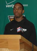 Junior guard Aaron Johnson addressed the media at Friday's basketball media day.