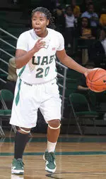 Freshman guard Jala Harris earned C-USA Freshman of the Week honors for her 25 points and nine rebounds in UAB's season-opener.