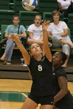 Alison Woods tallied 53 assists and 12 digs for a double-double.