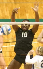 Michelle Uzoh had eight kills and three blocks Friday.