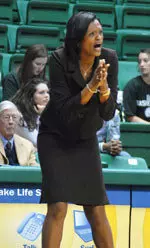 Audra Smith's team used a balanced attack to win in exhibition action Sunday.