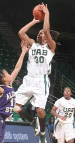 Senior forward Tamika Dukes led the Blazers with 12 points.