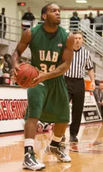 George Drake collected 16 points, five assists and five blocked shots in UAB's 74-52 win over ETSU.