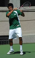 Brian Ly lost a tight match at No. 1 singles Sunday.