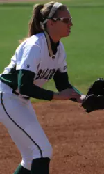 Catherine Dougalss hit her fourth home run of the year in the first game on Saturday.