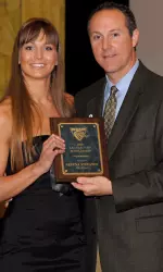 Volleyball's Nevena Stefanov was awarded the Lillyan Fahy Scholarship on Monday evening at the UAB Senior Banquet.