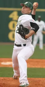 Reliever Nick Graffeo and the Blazers return to conference play Friday.