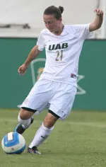 Tiffini Turpin scored the first goal of the game for UAB in its 2-0 win over Alabama.