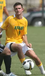Junior Michal Mravec scored his first goal of the season in UAB's 2-1 loss to Drake Friday night.