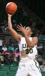 Senior forward Tamika Dukes recorded her first double-double of the season with 19 points and 13 rebounds.