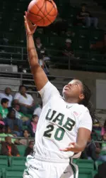 Freshman guard Jala Harris is tied for seventh in Conference USA with 14.4 points a game.