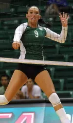 Ally Slaughter posted a career-best 14 kills Friday and added 10 digs.