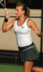 Evelien Strijker is one of four Blazers competing in the A singles draw this weekend.