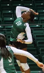 Seniors Michelle Uzoh (above) and Jordan McDonald will be honored prior to Friday night's match.