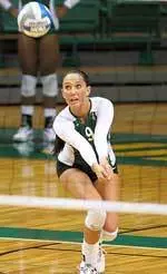 Freshman Ally Slaughter is averaging 1.94 kills and 1.33 digs per set.
