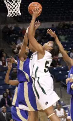 Junior center Meagan Brown registered a career-high five blocked shots against Belmont.