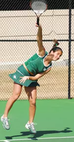 Giorgia Romeo won in straight sets at No. 3 singles.