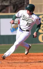 Luke Stewart moved into fourth place on UAB's career home runs list.