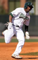 Jamal Austin and the Blazers battle Alabama at Regions Park on Wednesday night.