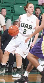 Junior guard Amanda Peterson has a 3.6 GPA in exercise science.