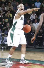 Junior guard Aaron Johnson led all scorers with a game-high 16 points in the loss at UTEP.