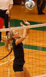 Setter Alison Woods averaged 9.94 assists per set as a freshman last season.