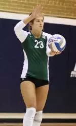 Heather Thomas ranks second in Conference USA in digs per set (5.34).